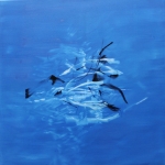 Broken Glass, 2015, oil on canvas, 90 x 90 cm