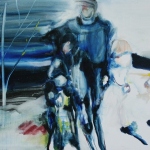 Skiers, 2010, oil on canvas, 65 x 84 cm