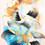 Whirl, 2016, acrylic and oil on canvas, 30 x 25 cm