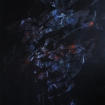Over and Over, 2012, oil and spray on canvas, 191 x 145 cm