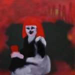 Take Away Energy, 2010, oil and spray on canvas, 90 x 90 cm