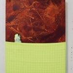 From the series 3rd Space (Place for Memories and Precious Stones), 2024, acrylic, wood, nails, fabrics.