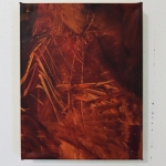 From the series 3rd Space (Place for Memories and Precious Stones), 2024, acrylic, wood, nails, fabrics.