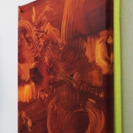From the series 3rd Space (Place for Memories and Precious Stones), 2024, acrylic, wood, nails, fabrics.