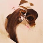 Ida Is Ida Is Ida, oil and spray on canvas, 27 x 22 cm