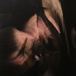 There´s No Harm in Going Away No Harm, 2014, oil and spray on canvas, 35 x 28 cm