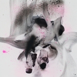 What Happened Was Not A Surprise, 2014, oil and spray on canvas, 35 x 28 cm
