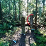 Momentarily painting compositions in the surroundings of Hatanpää, Tampere. 2020.