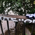 Momentarily painting compositions in the surroundings of Hatanpää, Tampere. 2020.