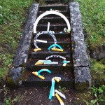 Momentarily painting compositions in the surroundings of Hatanpää, Tampere. 2020.