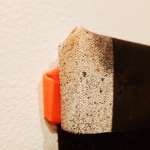 Detail of Landscape (Covered), 2021, acrylic, ink, polyurethane, soft cell, wood, polyester, 25 x 21 x 1 cm