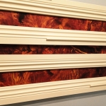 Painting (inside structures), 2021, acrylic, wood, polyesther, 160 x 40 x 6 cm. 