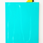 Racer (Crayon), 2019, acrylic and fabrics on canvas, 65 x 46 cm