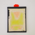 Self Portrait, 2023, acrylic, cotton, glue, clay, 28 x 18 x 3 cm