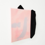 Structures, 2019, acrylic, fabrics, wood, 40 x 33 x 2 cm