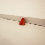 Small Super Activators, acrylic, wood, polyurethane, sizes vary, 2021 -> Series of small objects of bright colour placed in the space, activating the less obvious corners and locations.