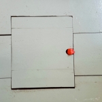 Small Super Activators, acrylic, wood, polyurethane, sizes vary, 2021 -> Series of small objects of bright colour placed in the space, activating the less obvious corners and locations. (Turun Taidehalli)